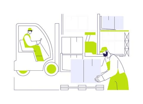 Distribution center abstract concept vector illustration. Stock Illustration
