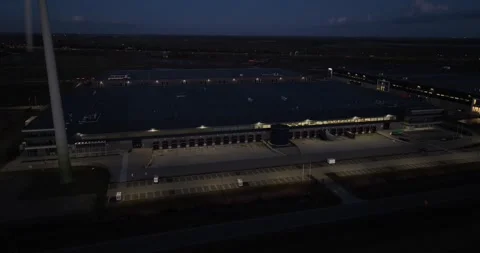 Distribution center and loading terminal for trucks. Logistics and transport Видео 265896851