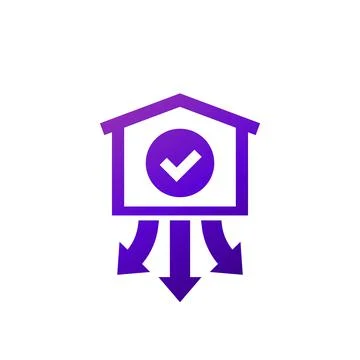 Distribution center or warehouse icon Ilustração Stock