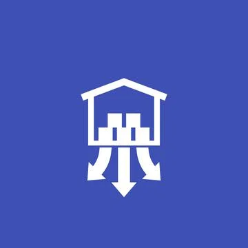 Distribution center vector icon Ilustração Stock