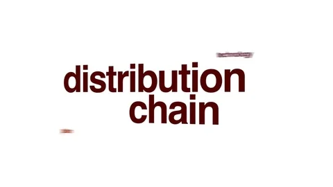 Distribution chain animated word cloud. Stock Footage 70738304