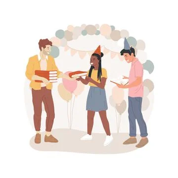 Distribution day isolated cartoon vector illustration. Ilustración de archivo