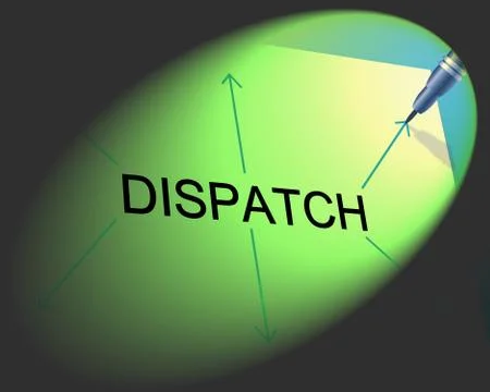 Distribution dispatch indicating supply chain and shipping 스톡 일러스트