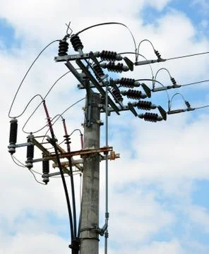 Distribution of electrical energy Stock Photos