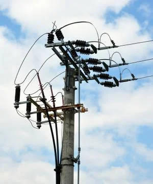 Distribution of electrical energy Stock Photos