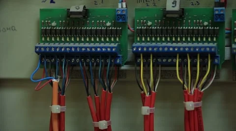 Distribution of the generator wiring shield Stock Footage 68612741