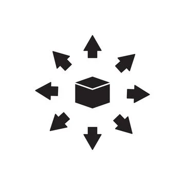 Distribution icon vector Stock Illustration