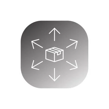 Distribution icon vector Illustrazione stock