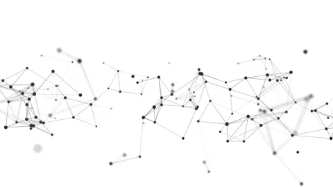 Distribution of  lines and dots . Digital background of  network connection. Stock Footage 160151742