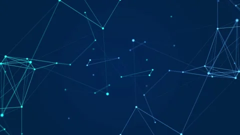 Distribution of lines and points in space. Digital background . Stock Footage 163093716