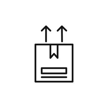 Distribution logo sign vector outline Stock Illustration
