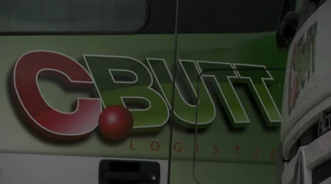 Distribution lorries close up Stock Footage 25227397