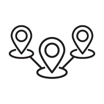 Distribution outline icon vector for graphic design, logo, web site, social m Stock-Illustration