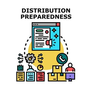 Distribution preparedness optimizing logistics and supply chain planning Stock Illustration