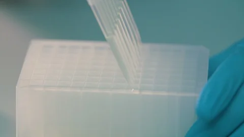 Distribution of the reagent in the tablet Stock Footage 111608136