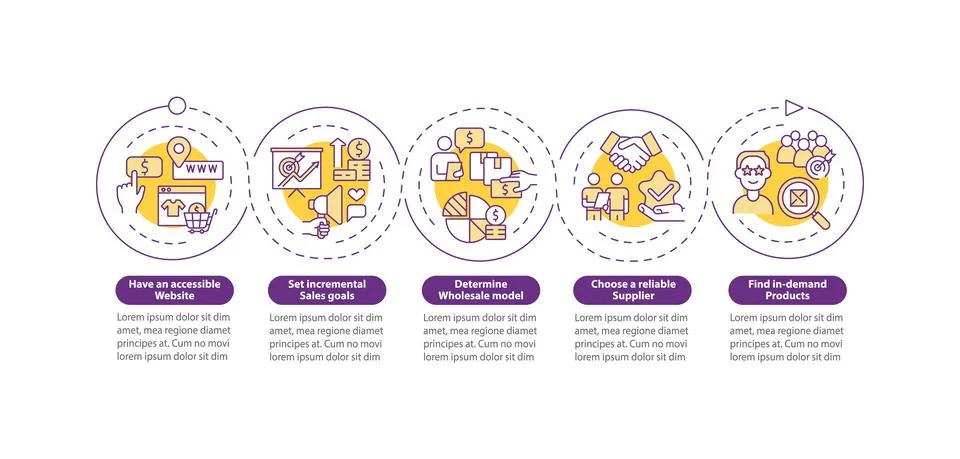 Distribution service tips vector infographic template 스톡 일러스트