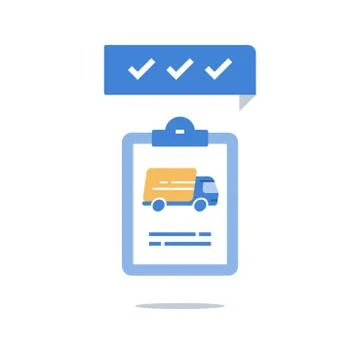 Distribution services, order delivery, fast shipping, logistics concept, rent Illustrazione stock