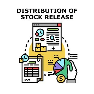 Distribution stock release process icon concept Stock Illustration