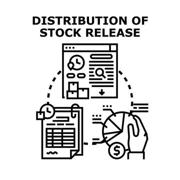 Distribution stock release process icon concept Stock Illustration
