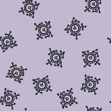 Distribution of time across projects line vector seamless pattern Illustrazione stock