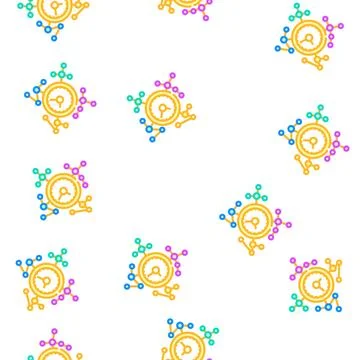 Distribution of time across projects vector seamless pattern Illustrazione stock