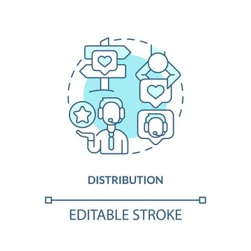 Distribution turquoise concept icon Illustrazione stock