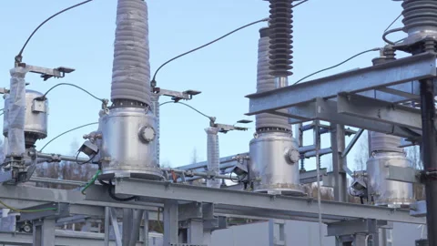 Distribution unit adorned with spring-loaded conductor heads Stock Footage 309758578