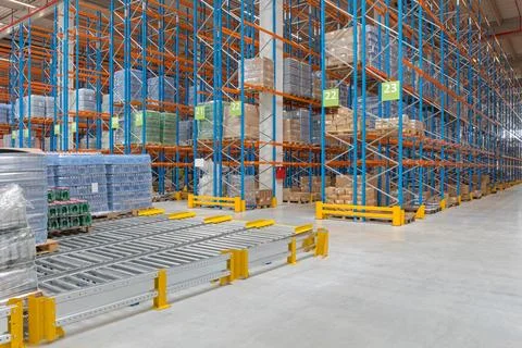 Distribution Warehouse Gravity Flow Stock Photos
