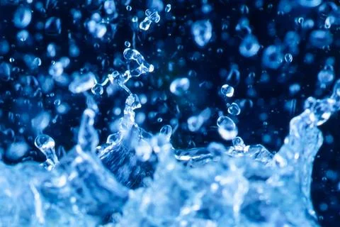 Distribution of water black background.soft focus. Stock Photos