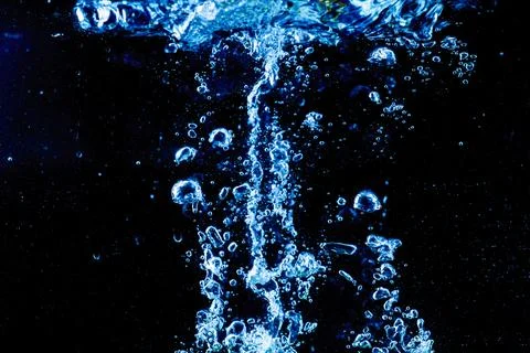 Distribution of water black background.soft focus. Stock Photos