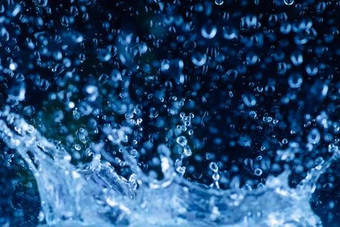 Distribution of water black background.soft focus. Stock Photos
