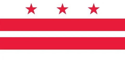 District of Columbia state flag. Vector illustration. Stock Illustration