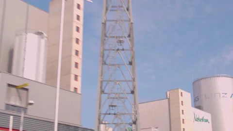 District heating plant with smoke stack Stock Footage 149267629