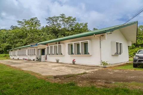 District Office building located in remote area. Stock Photos