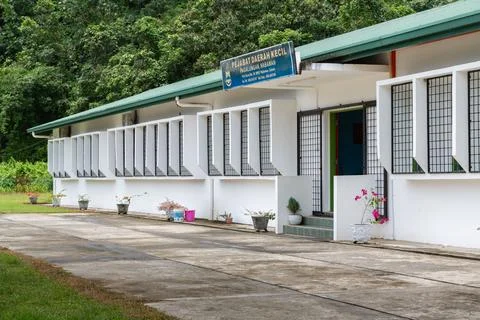 District Office building located in remote area. Stock Photos