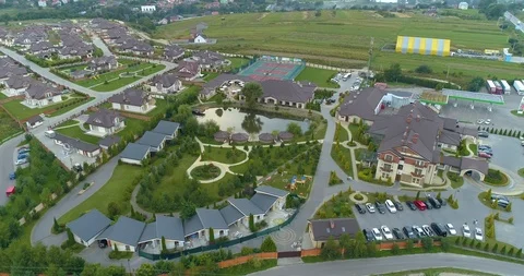 District of private cottages Stock Footage 102838734