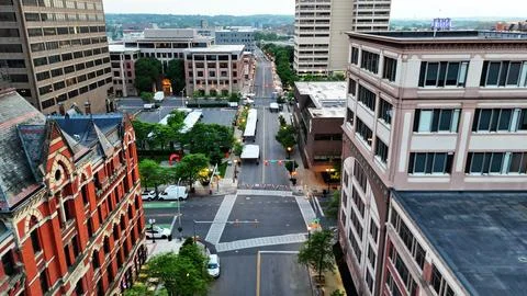 District - Syracuse, NY 库存照片