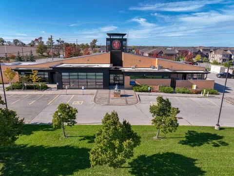 District Three Halton Hills Fire Department Headquarters Stock Photos