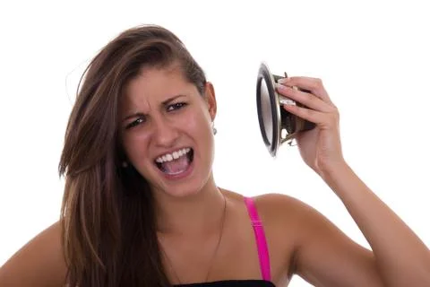 Disturbed by music Stock Photos