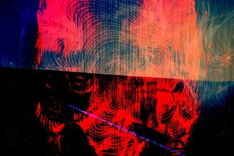 Disturbing abstract surface in deep red and black tones with a smoky Stock Photos