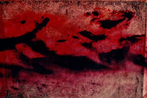 Disturbing abstract surface in deep red and black tones with a smoky Stock Photos