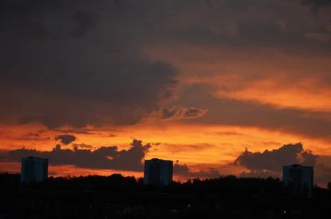 Disturbing sunset Stock Photos