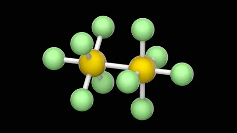 Disulfur decafluoride (S2F10). Seamless loop. RGB + Alpha (Transparent) channel Stock Footage 153973152