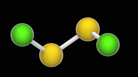 Disulfur dichloride (S2Cl2) Seamless loop. RGB + Alpha Stock Footage 153973133