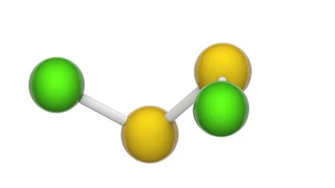 Disulfur dichloride (S2Cl2) Seamless loop. White background Stock Footage 153973137