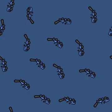 Ditch digger civil engineer vector seamless pattern Illustrazione stock