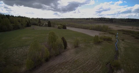 Ditch in a Finnish field 4K Stock Footage 86086653