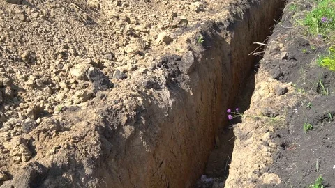 Ditch in the ground Stock Footage 115329184