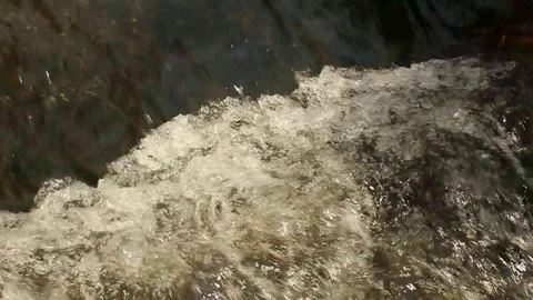 Ditch water flow Stock Footage 121143759