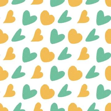 Dithered Hearts Seamless Pattern. Vector seamless dithering pixel style patte Stock Illustration
